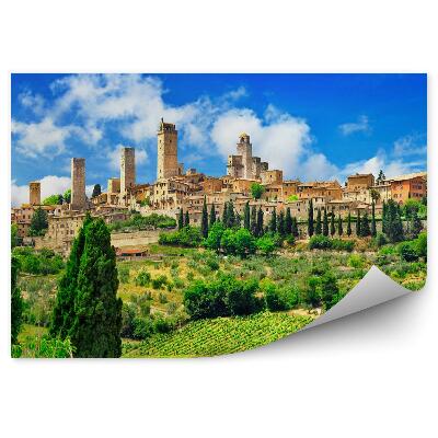 Fototapeta Panorama pięknego san gimignano toskania włochy