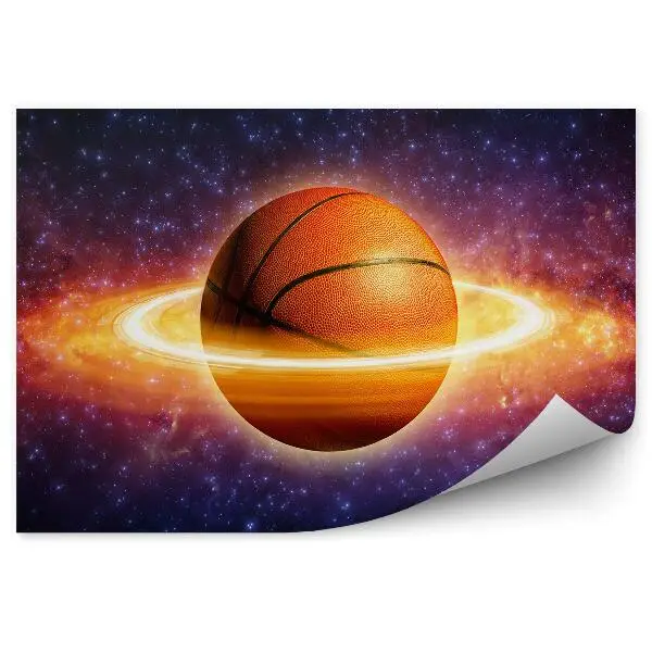 Fototapeta samoprzylepna Piłka do klosza planeta niebo gwiazdy galaktyka