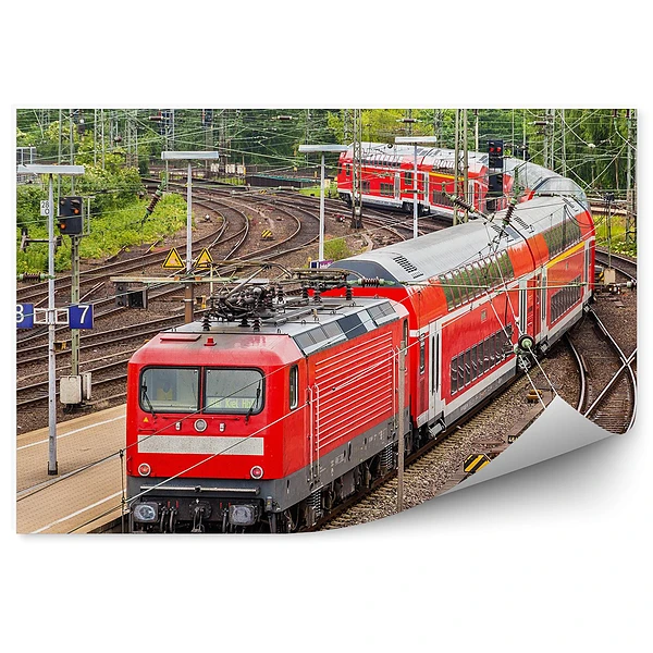 Fototapeta na ścianę Regionalny pociąg ekspresowy w hamburgu
