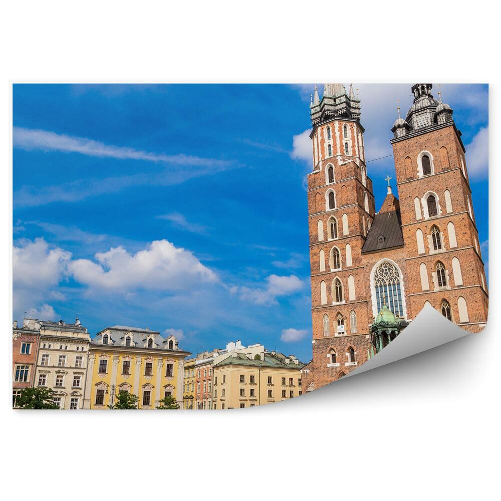 Fototapeta na ścianę kościół Mariacki rynek Kraków niebo chmury