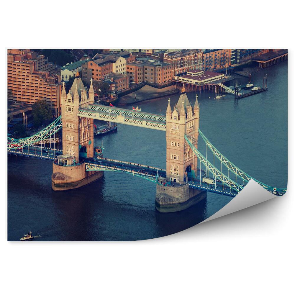 Okleina na ścianę Tower bridge widok z lotu ptaka most rzeka