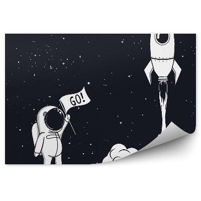 Fototapeta samoprzylepna Wyprawa na księżyc kosmos astronauta