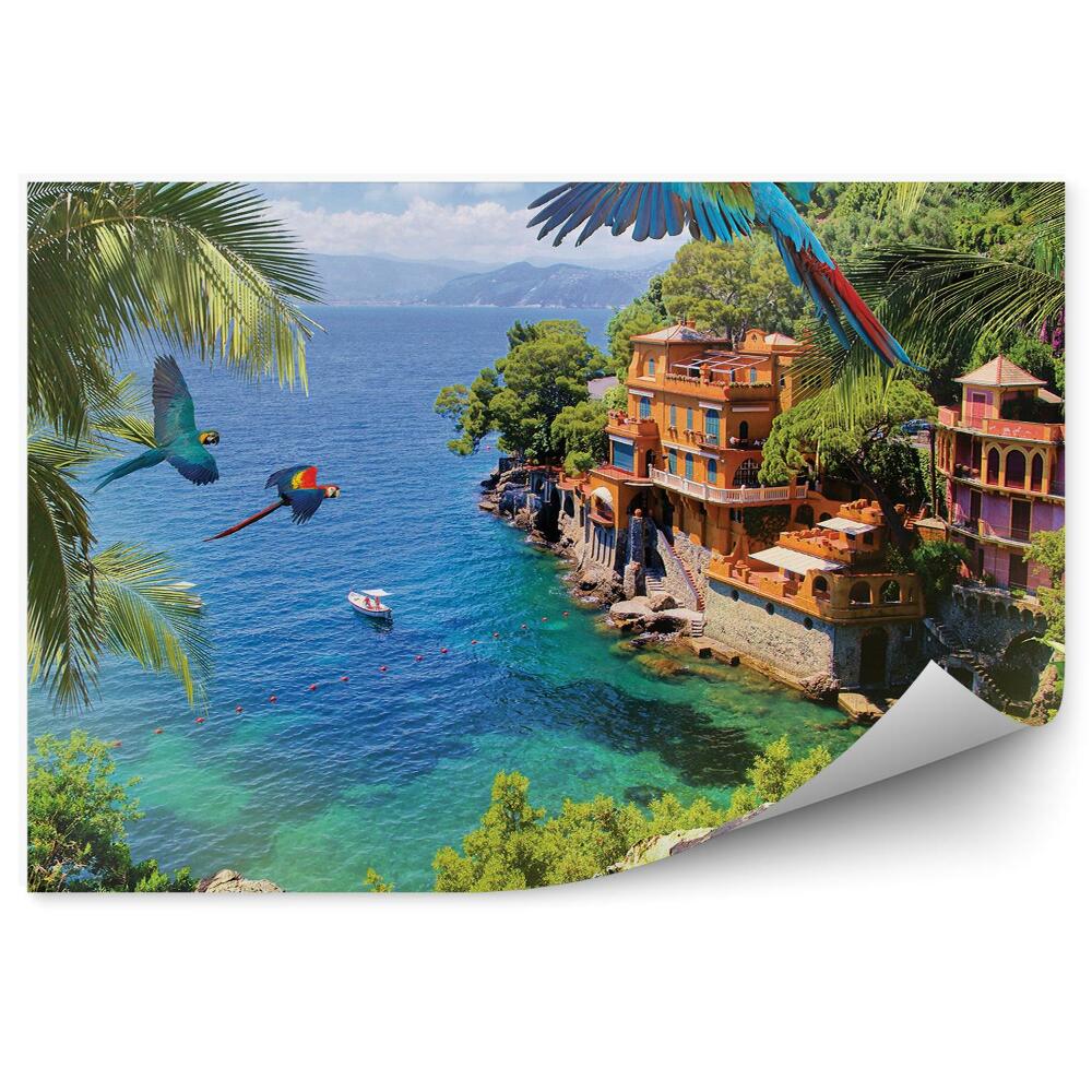 Fototapeta na ścianę Palmy papugi zieleń wyspy Morze Śródziemne