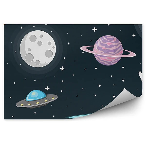 Fototapeta samoprzylepna Planety kosmos astronauci rakiety statek kosmiczny