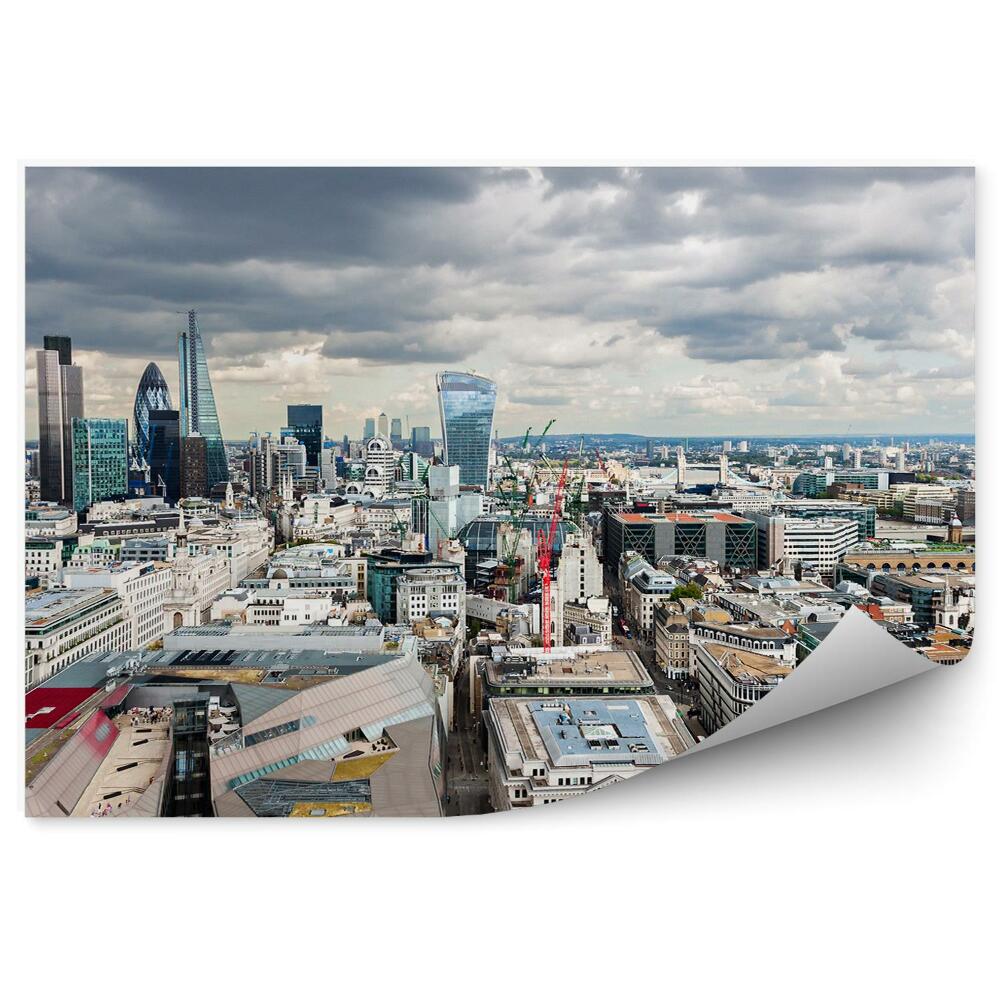 Fototapeta budynki wieżowce niebo chmury Londyn