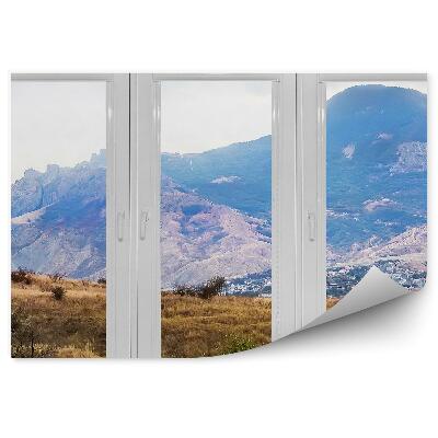 Fototapeta na ścianę Góry wzgórza rośliny widok z okna