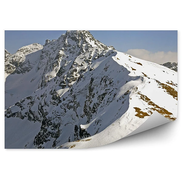 Okleina ścienna Tatry zakopane niebo chmury zima śnieg