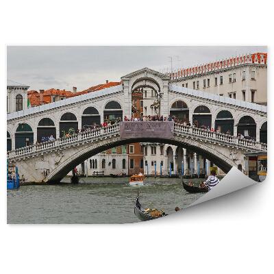 Fototapeta na ścianę most Rialto kanał Grande budynki gondole ludzie Wenecja
