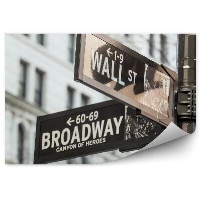 Fototapeta budynek znaki drogowe Nowy Jork