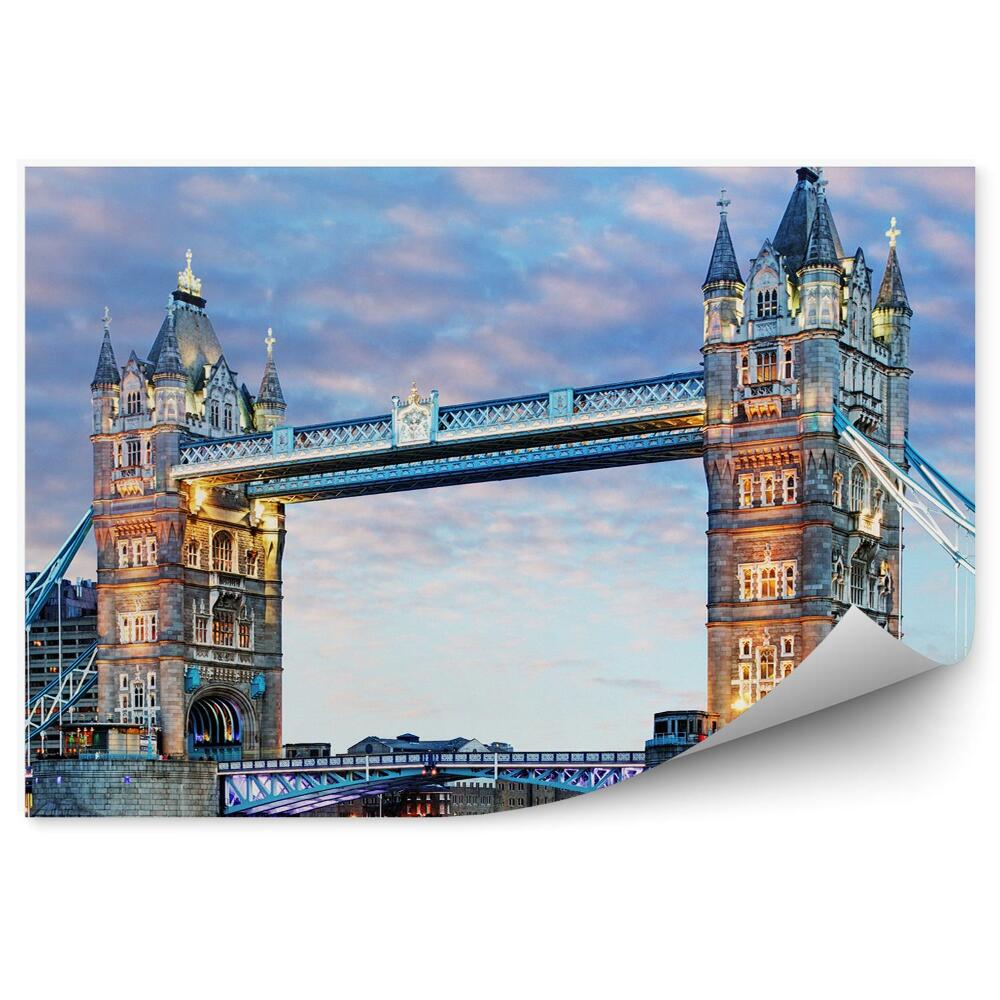 Okleina na ścianę Podświetlony most tower bridge