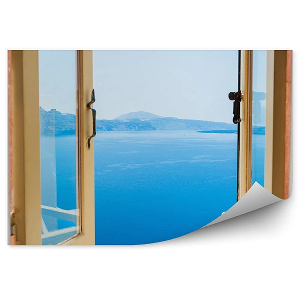 Fototapeta na ścianę Otwarte okno z widokiem na morze wyspy