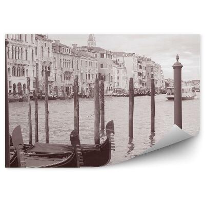 Fototapeta Czarno-białe gondole woda krajobraz