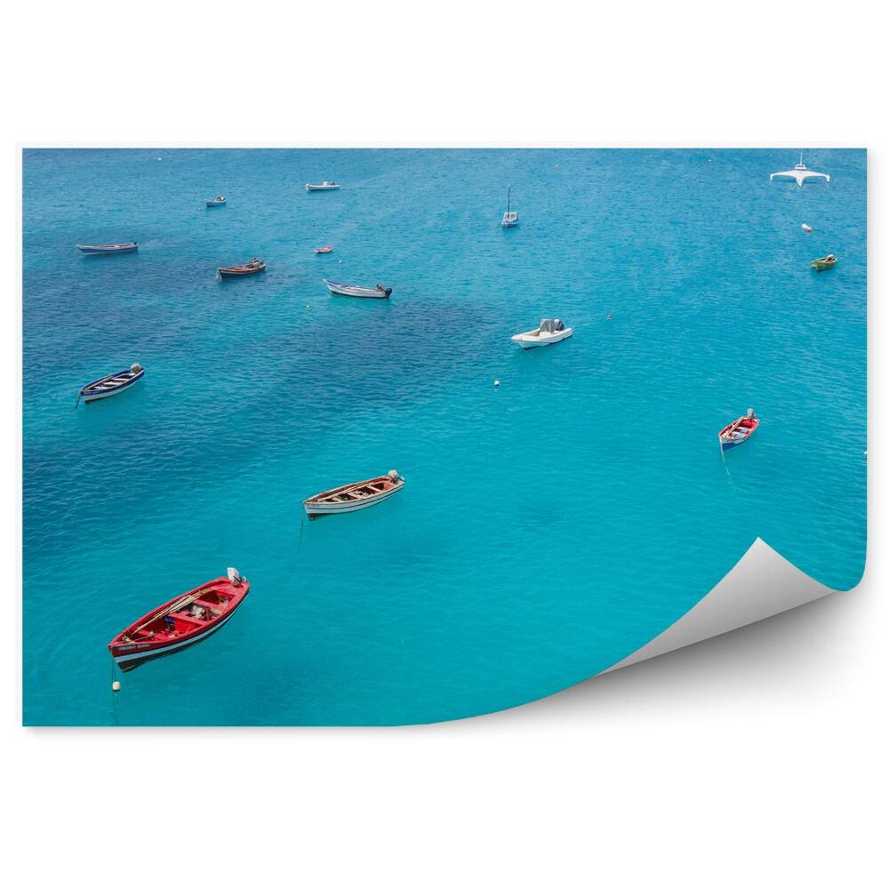 Okleina na ścianę Kolorowe łodzie błękitna woda wyspy