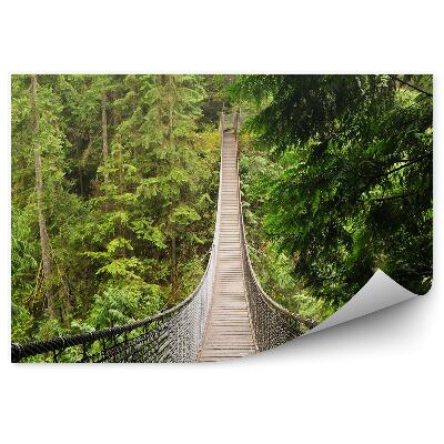 Okleina ścienna Lynn las iglasty most linowy