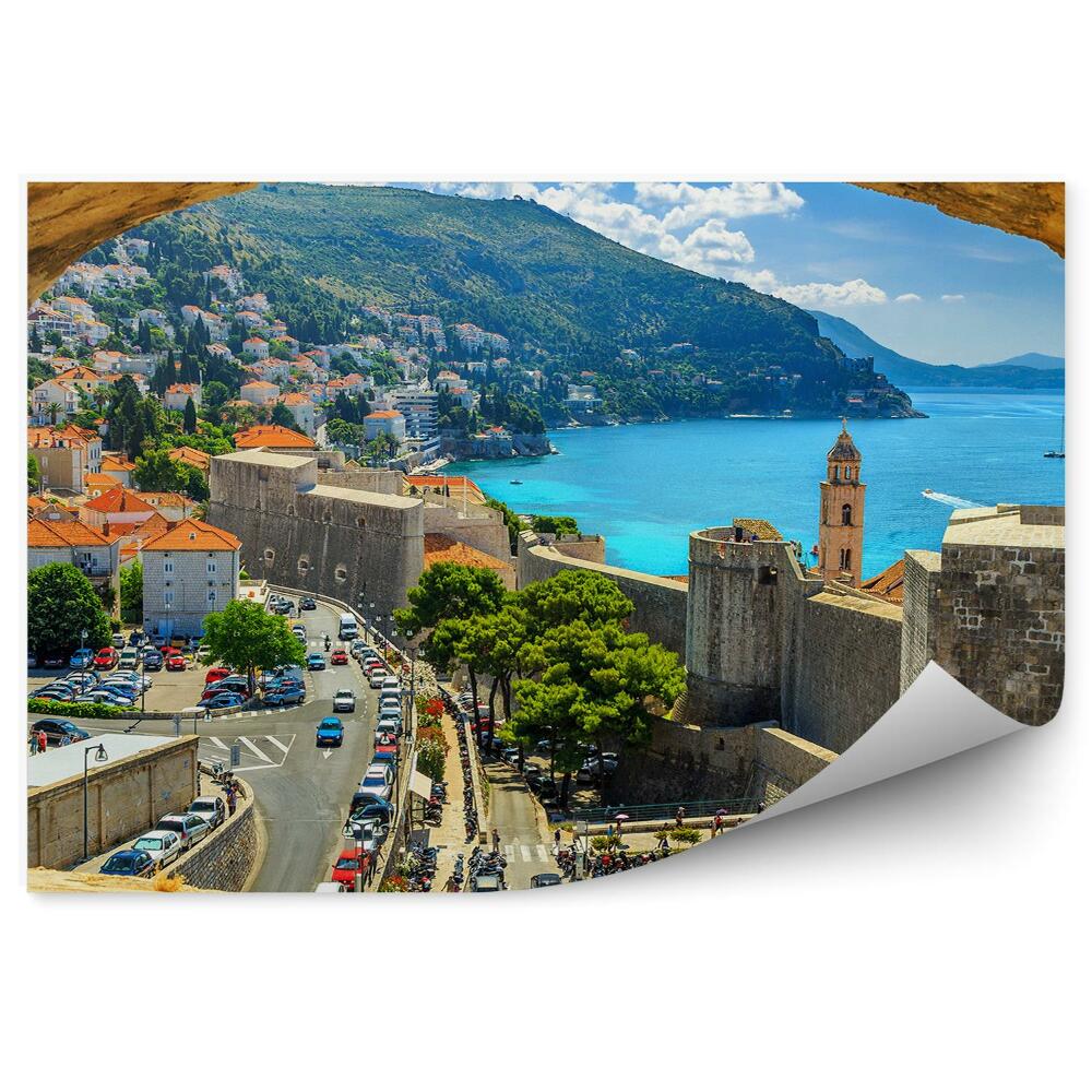 Fototapeta na ścianę Dubrownik twierdza okno widok na miasto morze