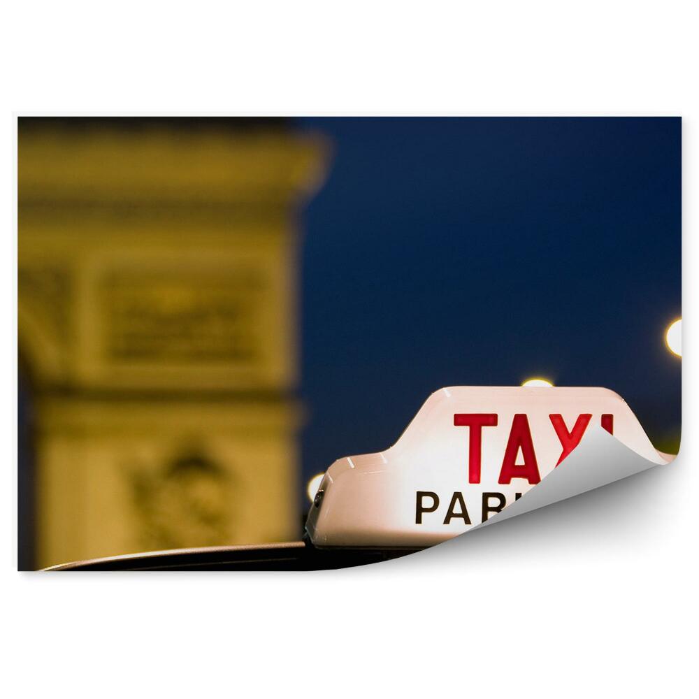Fotopeta Łuk triumfalny paryż taksówka