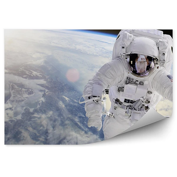 Fototapeta Astronauta planeta ziemia oceany księżyc niebo gwiazdy