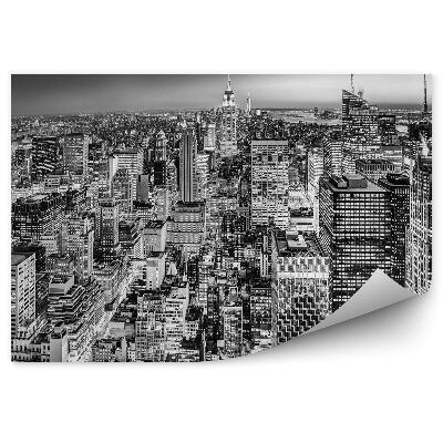 Fototapeta czarno - biały Manhattan ulice Nowy Jork światła