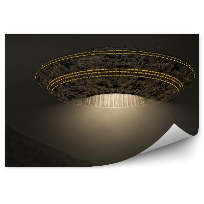 Fototapeta Księżyc niebo ufo 3d góry skały