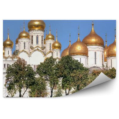 Okleina na ścianę Kompleks kościołów złote kopuły