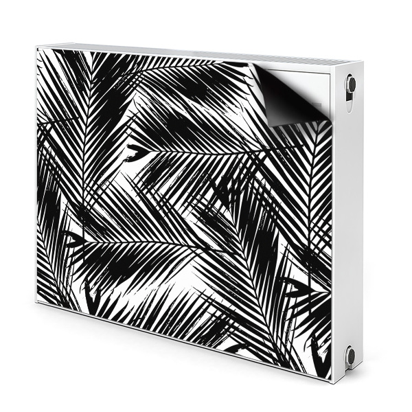 Maskownica grzejnika Czarne liście palmy