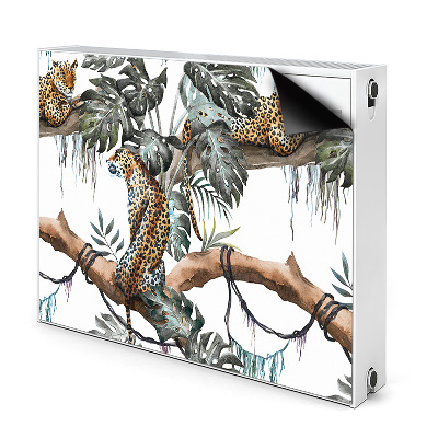 Magnetyczna maskownica grzejnika Lamparty na gałęzi