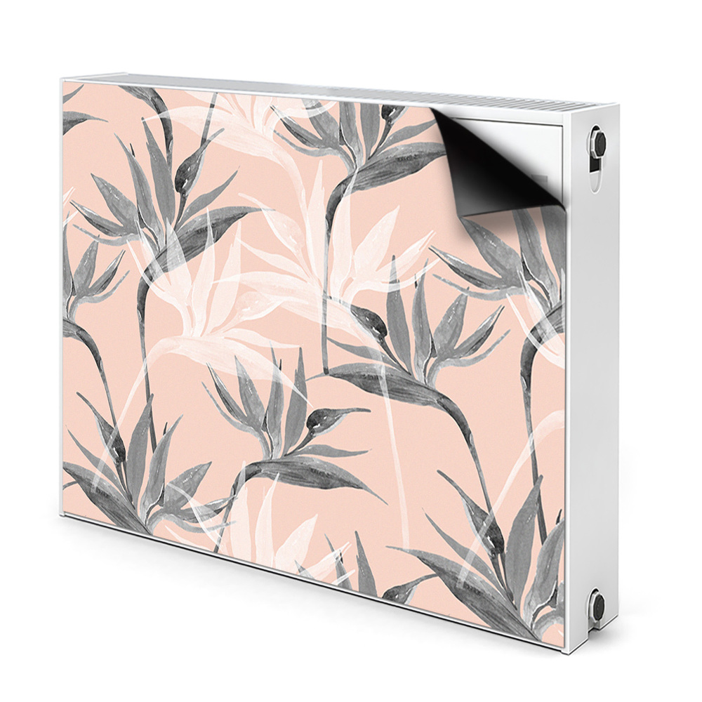 Maskownica grzejnika Czarno białe kwiaty