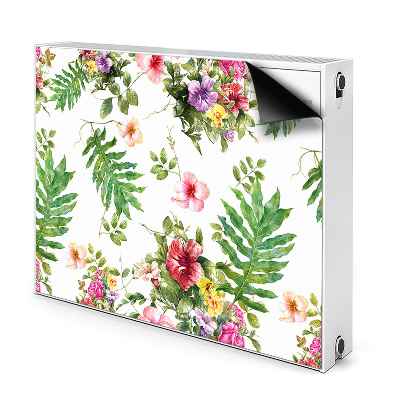 Magnetyczna osłona grzejnika Liście i kwiaty