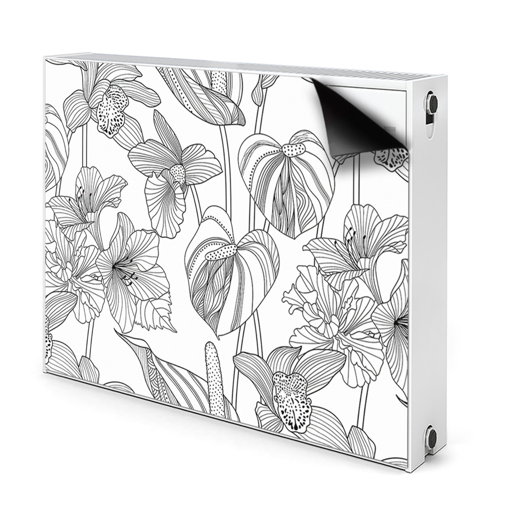 Mata magnesowa Kwiaty kontury