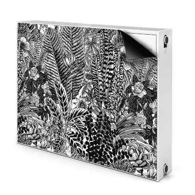 Maskownica grzejnika Czarno-białe liście