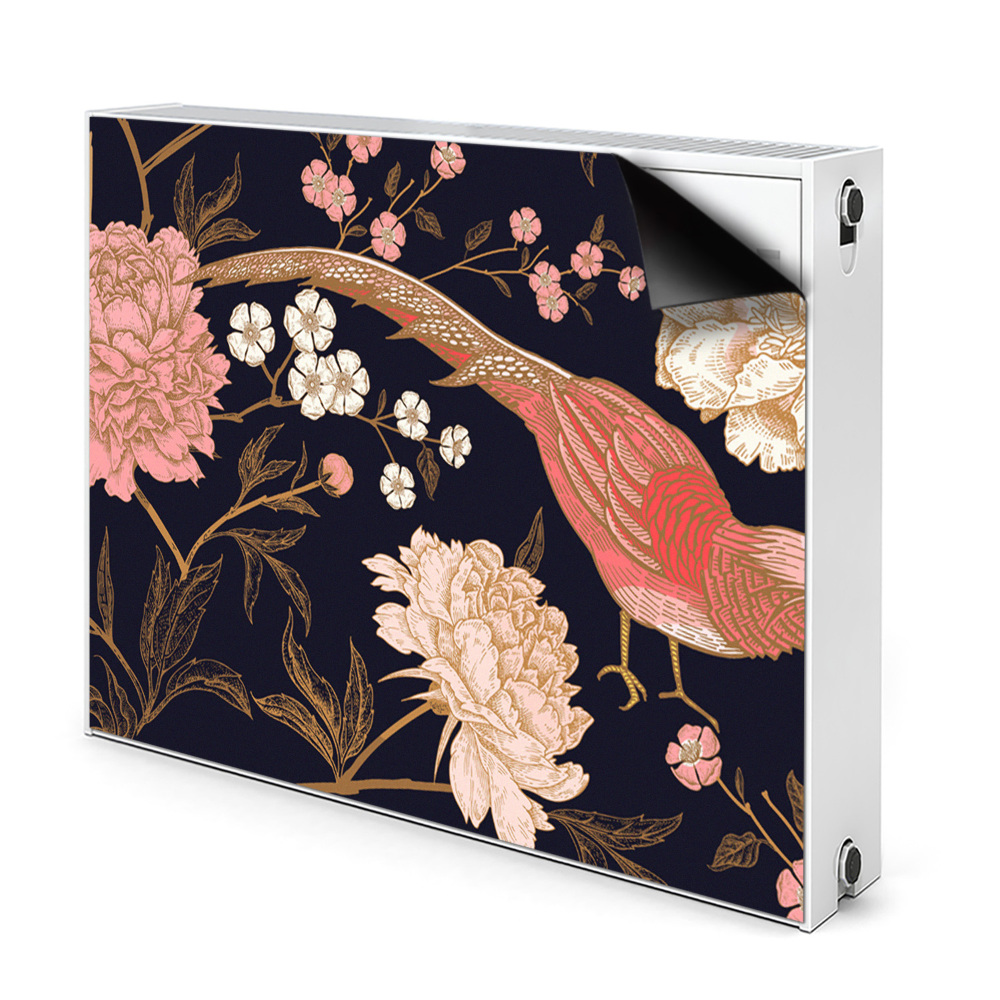 Maskownica grzejnika Piwonia z ptakiem