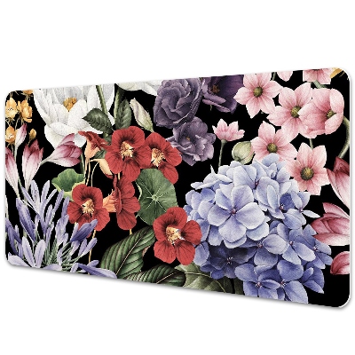 Mata ochronna na biurko Wzór z kwiatami piwonii