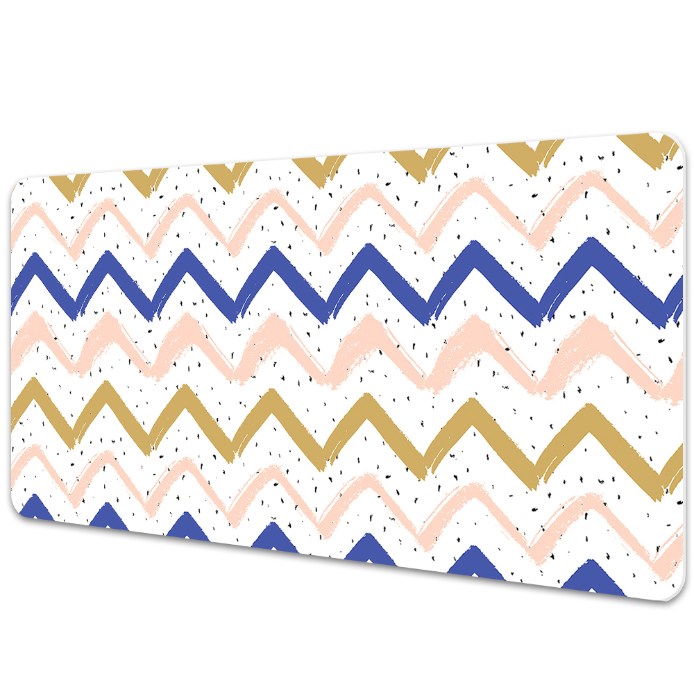 Mata na biurko Malowane geometryczne zygzaki