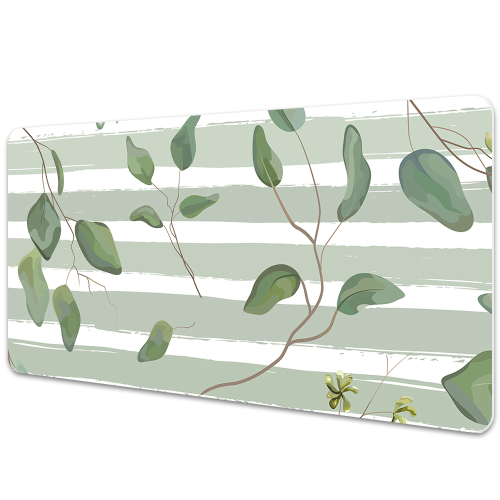 Mata na biurko Roślinny wzór w pasy