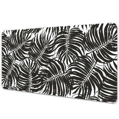 Mata na biurko Czarne cienkie liście