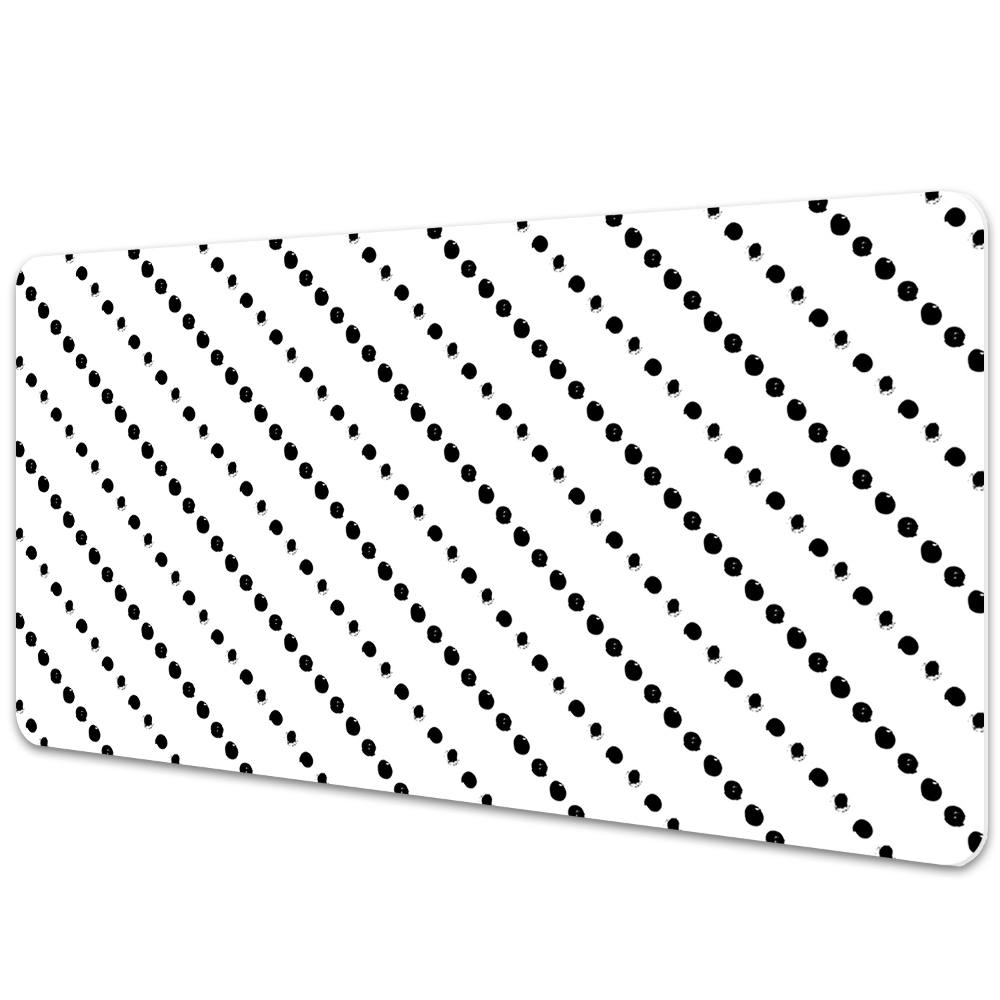 Mata na biurko Kropki skośne linie