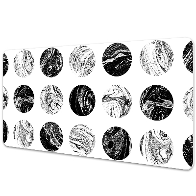 Mata na biurko Czarno-białe księżyce