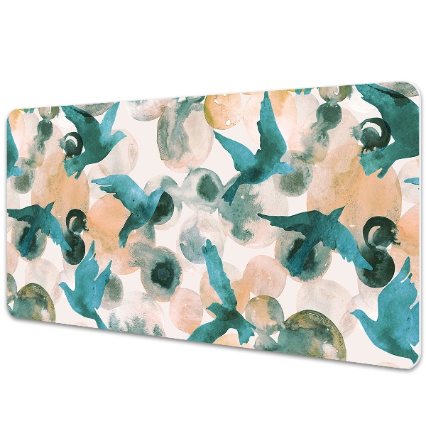 Mata na biurko Akwarela ptaki