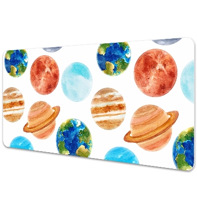 Mata na biurko dla dzieci Kolorowa galaktyka