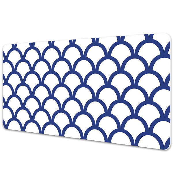 Mata na biurko Geometryczny wzór rybia łuska