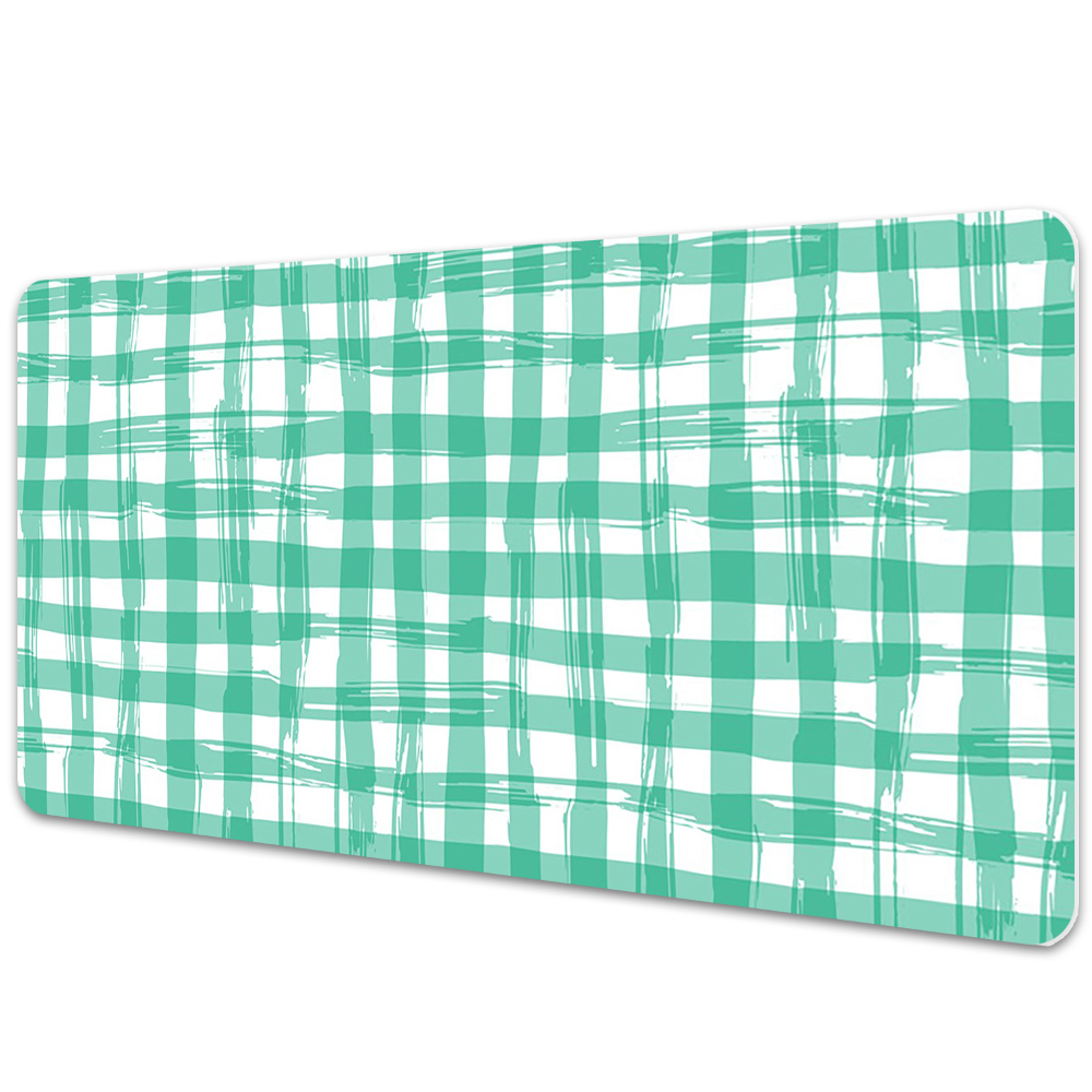 Mata na biurko Geometryczna zielona krata