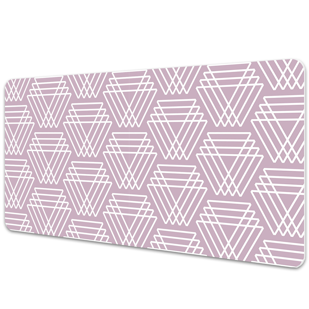 Mata na biurko Geometryczne różowe trójkąty