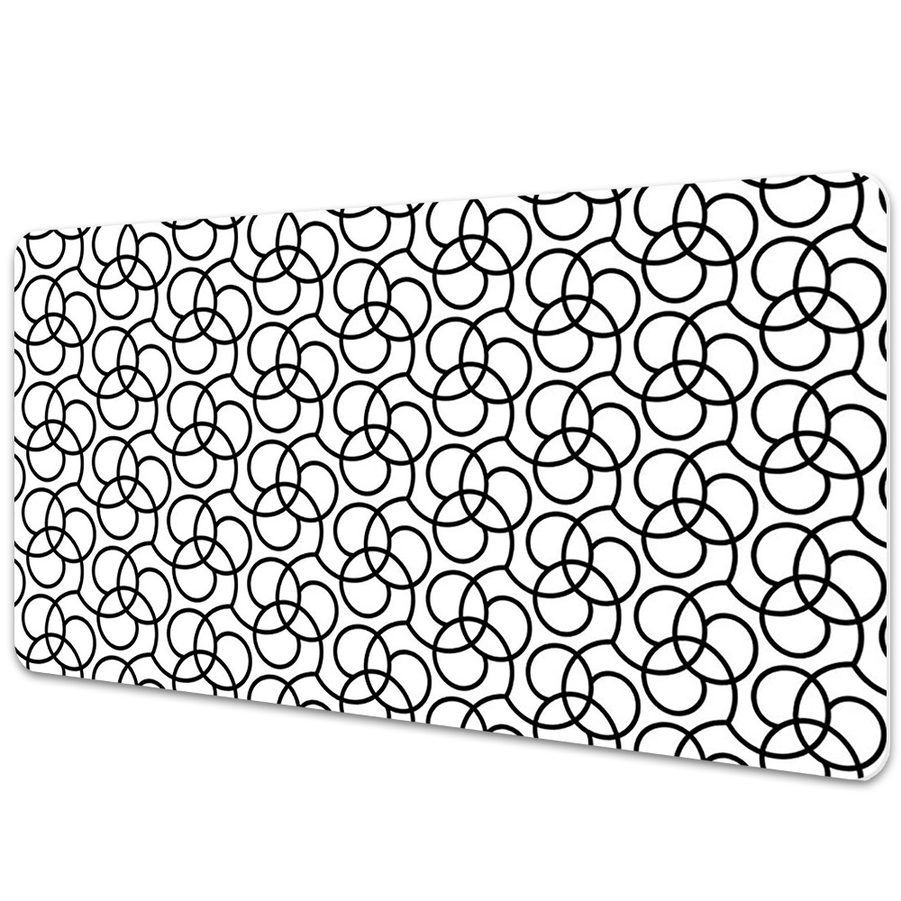 Mata na biurko Czarno-białe koła