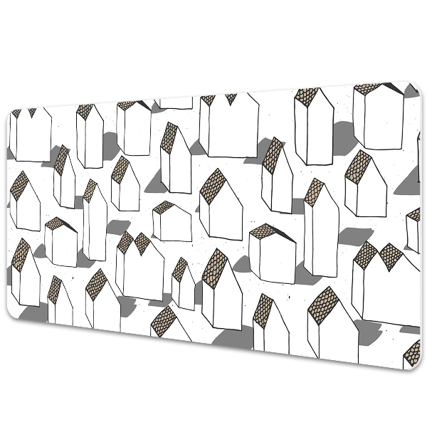 Podkładka na biurko z nadrukiem Rysowane domy