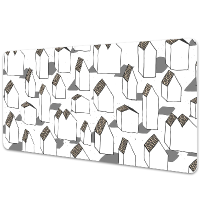 Podkładka na biurko z nadrukiem Rysowane domy