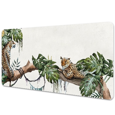 Podkładka na biurko z nadrukiem Gepardy na gałęzi