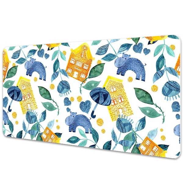 Podkładka na biurko dla dzieci Hipopotamy