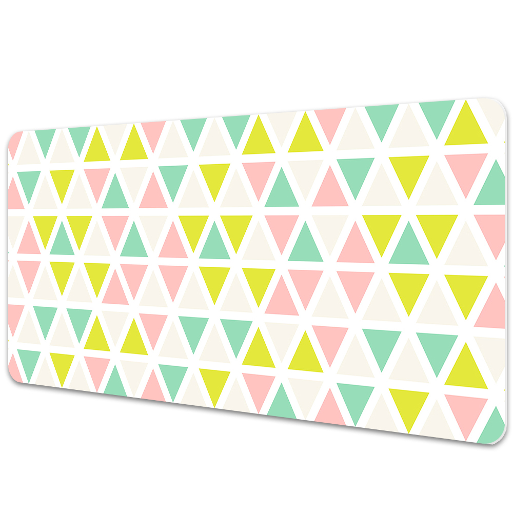 Podkładka na biurko z nadrukiem Trójkąty w różnych kolorach