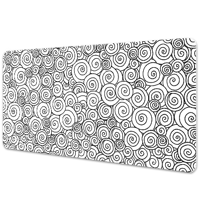 Podkładka na całe biurko Czarno-białe geometryczne wiry