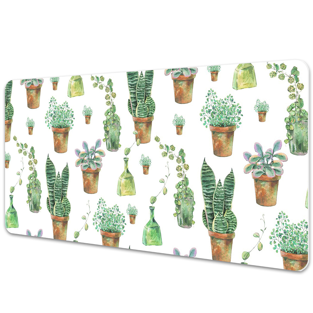 Podkładka na całe biurko Kaktusy w doniczkach